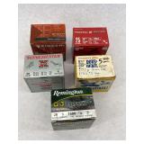 Assorted 20 Gauge Shotgun Shell Boxes: Fiocchi, Federal, Winchester, Remington (Partial Boxes)