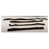 Lot of Four Leather Rifle Slings