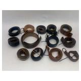 Lot of 13 Assorted Leather Belts