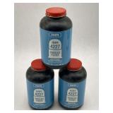 Three Bottles of IMR 4227 Smokeless Powder