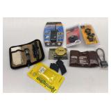 Firearms Accessories Lot: Magazines, Gun Lock, Compass, Mounts, Radio & Cleaning Kit