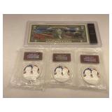 Hot Springs $2 Bill & 47th Presidential Campaign Coin Collection