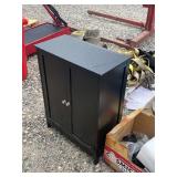 Black Bathroom Cabinet with Double Doors