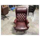 Burgundy Leather Executive Office Chair
