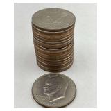 Roll of 20 Eisenhower dollars