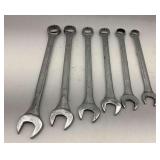 Set of 6 Open End Wrenches