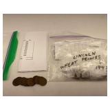 Assorted US Coins - Wheat Pennies and More