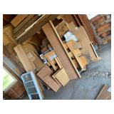 Assorted Wood Lot Including Church Pews
