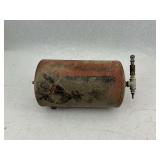 Red Metal Air Tank with Valve