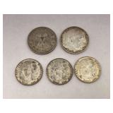 German Reich Silver Coins - Lot of Five