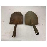 Two Vintage-Style Metal Shovels