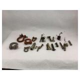 Mixed Lot of Shackles, Pins, and Hardware in Bucket