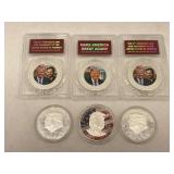 Donald Trump Presidential Silver Rounds Collection (3 Graded, 3 Uncirculated)
