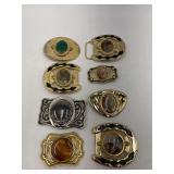Collection of Decorative Belt Buckles with Stones