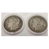1883-O & 1891-O Morgan Silver Dollars