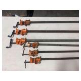 Lot of 5 Assorted Pipe Clamps