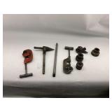 Plumbing Tools Lot - Pipe Cutters, Reamer and Threading Dies