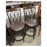 Set of Two Counter Height Bar Stools