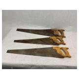 Set of Three Hand Saws