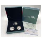 China WWF 50th Anniversary 3-Coin Silver Proof Set