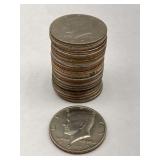Stack of Kennedy Half Dollar Coins