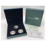 China WWF 50th Anniversary 3-Coin Silver Proof Set