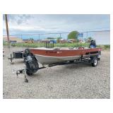 Aluminum Fishing Boat 25HP Mercury & Trailer