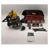 DeWalt Router with Bits and Craftsman Bag