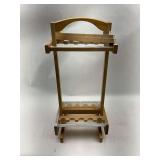 Freestanding Wooden Fishing Rod Rack