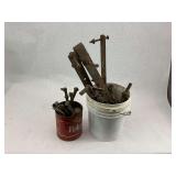 Mixed Lot of Metal Hardware Clamps and Fasteners
