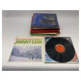 Collection of Christmas Vinyl Records - Mormon Tabernacle Choir, Johnny Cash, and More