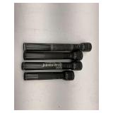Lot of Four Black Maglite Flashlights