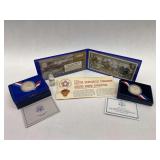 Commemorative US Coins, Currency, Medallion, Silver Flakes