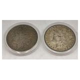 1901 & 1881 Morgan Silver Dollars