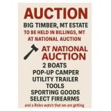 Big Timber, MT Estate Auction. Held in Billings, MT. Plus guest consignors.