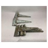Lot of 9 Metal T Hinges