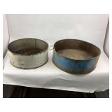 Pair of Industrial Metal Pans