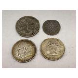 Mixed Lot of World Coins - Half Crown, Lira, and More