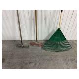 Lot of Three Garden Rakes