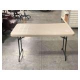 Folding Table with Metal Legs