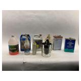 Mixed Lot of Automotive Fluids, Antifreeze, and Oil