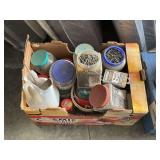 Box of Assorted Nails, Screws, and Fasteners