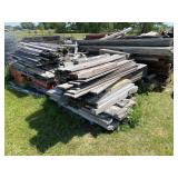 3 Piles Reclaimed Wood Lot - Assorted Sizes and Types Stand Not Included.
