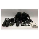 Nikon D200 and D80 Digital Camera Lot with Lenses and Accessories
