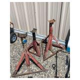 Three Heavy Duty Steel Jack Stands