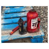 Pittsburgh 20-Ton Heavy Duty Bottle Jack and Smaller Jack