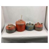 Group of Metal Gas and Kerosene Cans