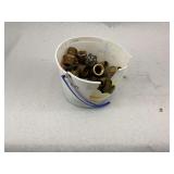 Bucket of Assorted Brass Fittings