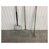 Group of Three Garden/Farm Forks