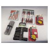 Mixed Lot of Hand Tools - Pliers, Screwdrivers, Sockets, and More